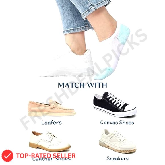 No Show Socks Anti-Slip Invisible Liner Athletic Sneaker Footies 6/8 Pairs - Picture 5 of 7